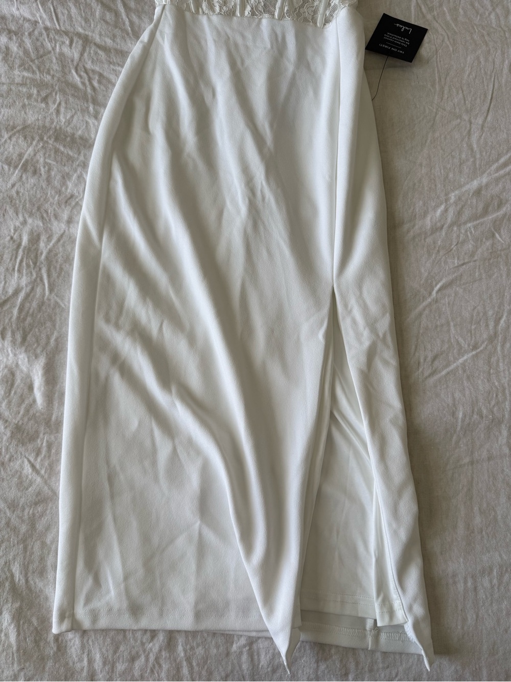 NWT Lulus Lace Bustier Midi Dress XS - Picture 4 of 5